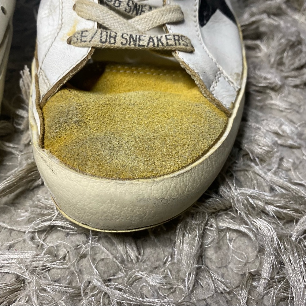 GOLDEN GOOSE LIMITED EDITION BLACK STAR SUPERSTAR SNEAKERS men size 9 - Picture 4 of 15